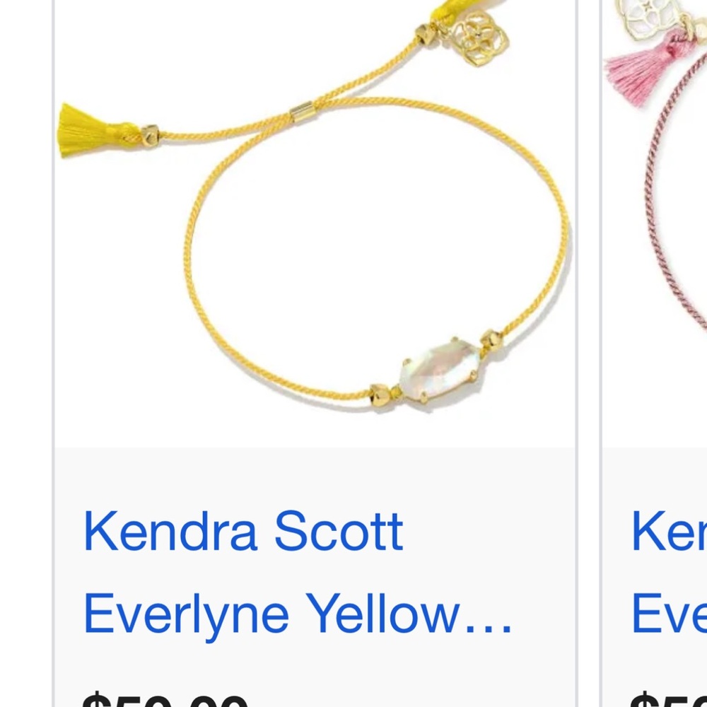 Kendra Scott Yellow Bracelet with Tassel